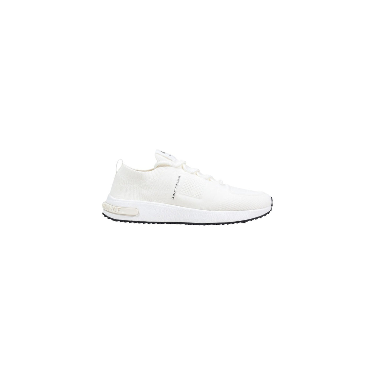 Image 1 : Baskets homme Armani Exchange blanches en maille technique, vue de profil — Delvale