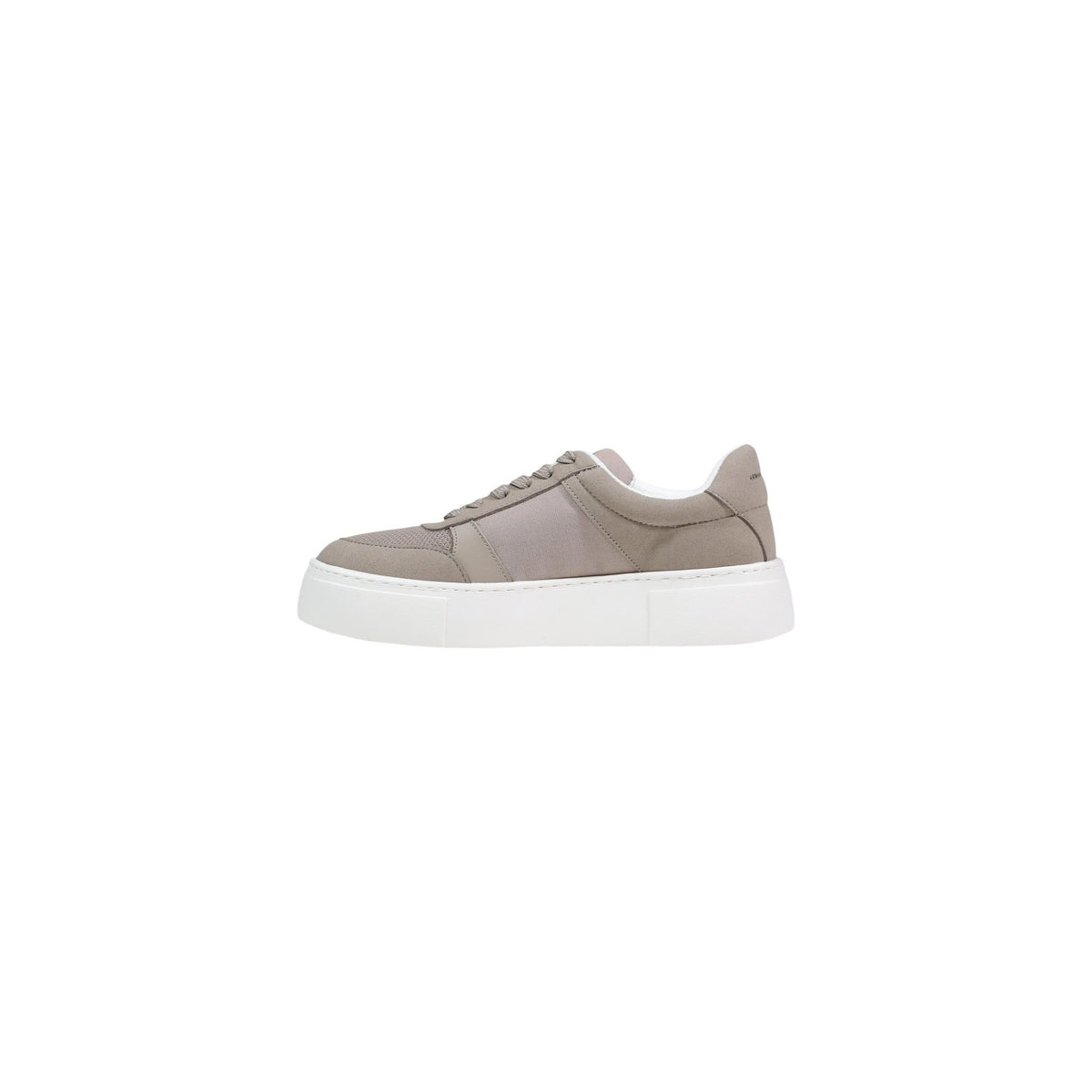 Image 3 : Détail logo Armani Exchange strass sur sneakers femme beige — delvale