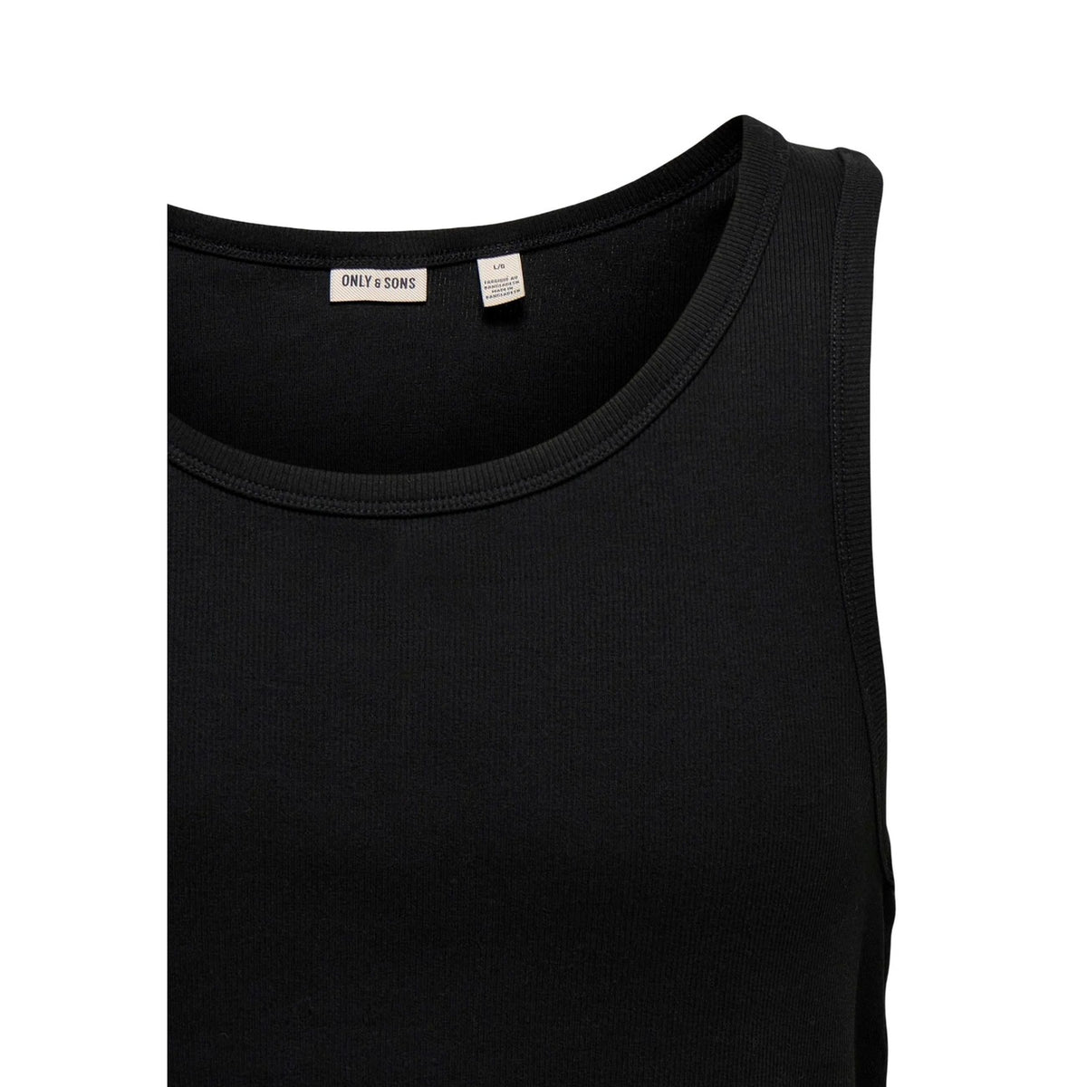 Image 2 : Débardeur homme Only & Sons noir porté, coupe ajustée moderne — Delvale