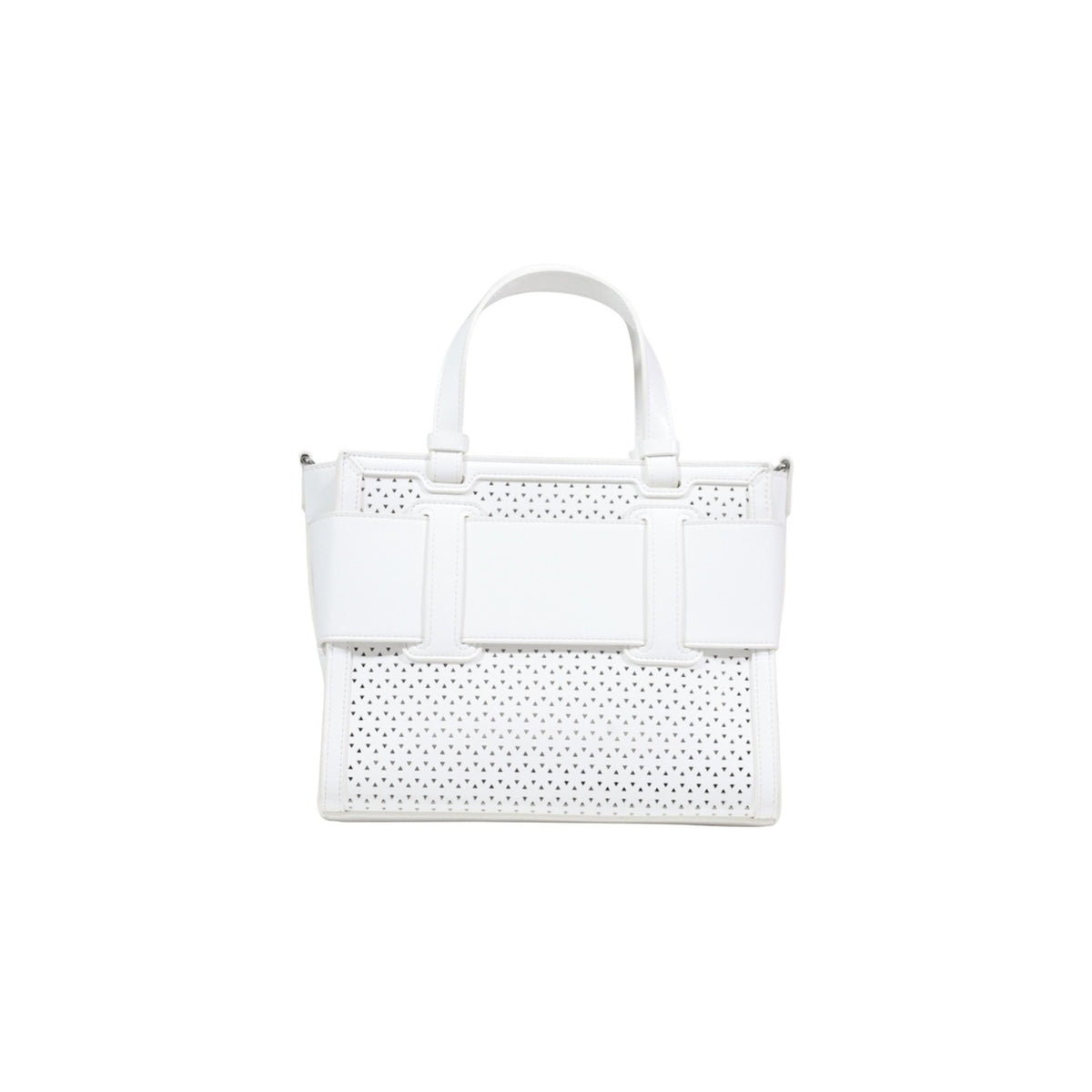Image 3 : Vue d'ensemble sac à main Armani Exchange blanc design moderne avec ajourage exclusif — delvale