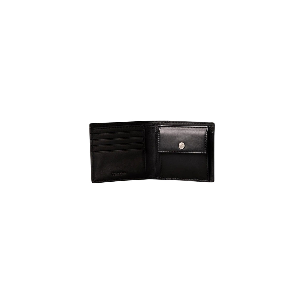 Image 3 : Portefeuille compact Calvin Klein femme noir, design raffiné avec motif imprimé — Delvale