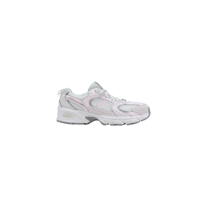 Image 1 : New Balance 530 femme grise et rose poudré, vue profil gauche — delvale