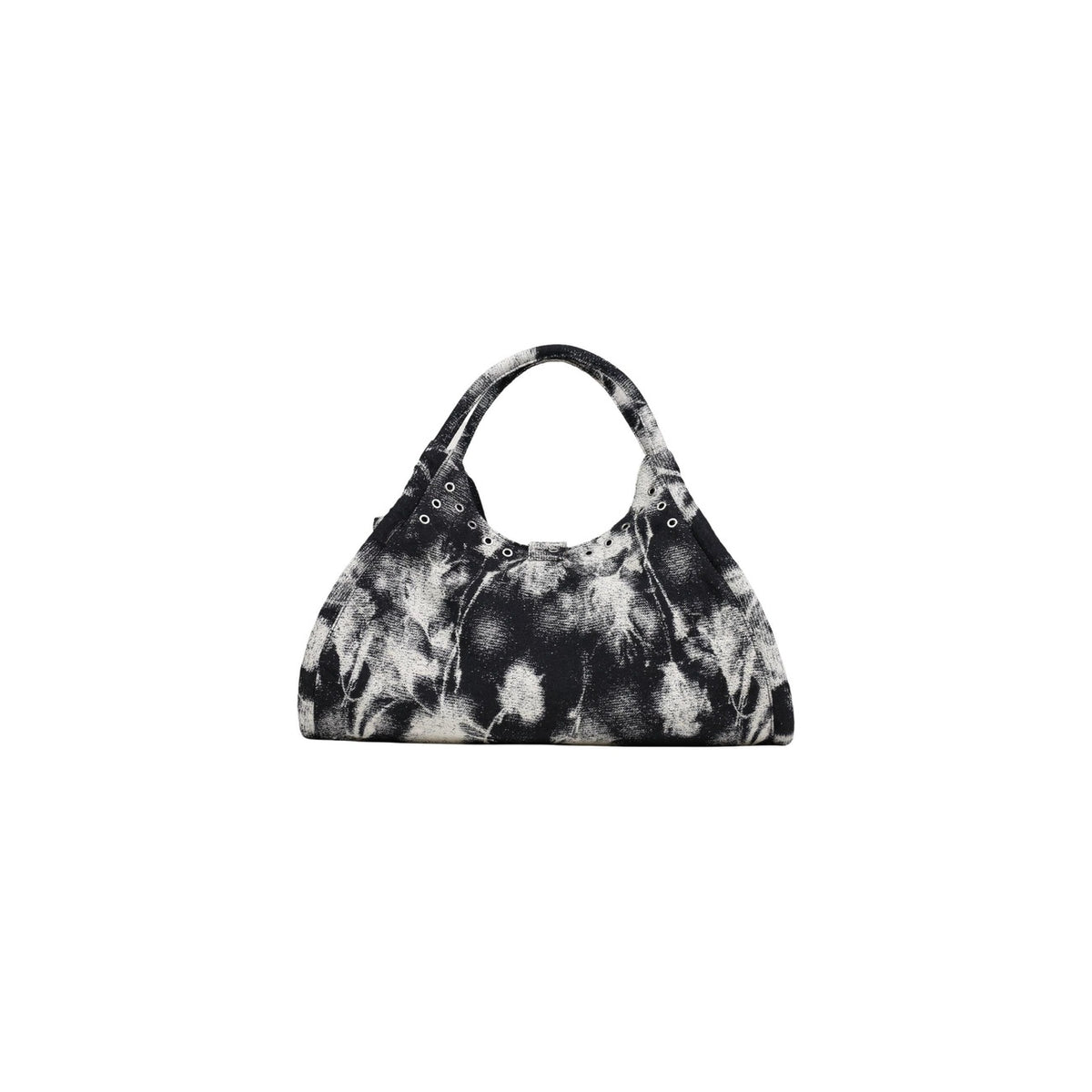 Image 3 : Sac Desigual noir coton imprimé aquarelle avec finitions double boucle et silhouette trapèze — Delvale