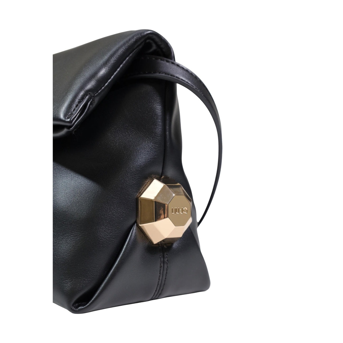 Image 3 : Sac à main Liu Jo noir silhouette souple et structurée, format compact, présentation produit — Delvale
