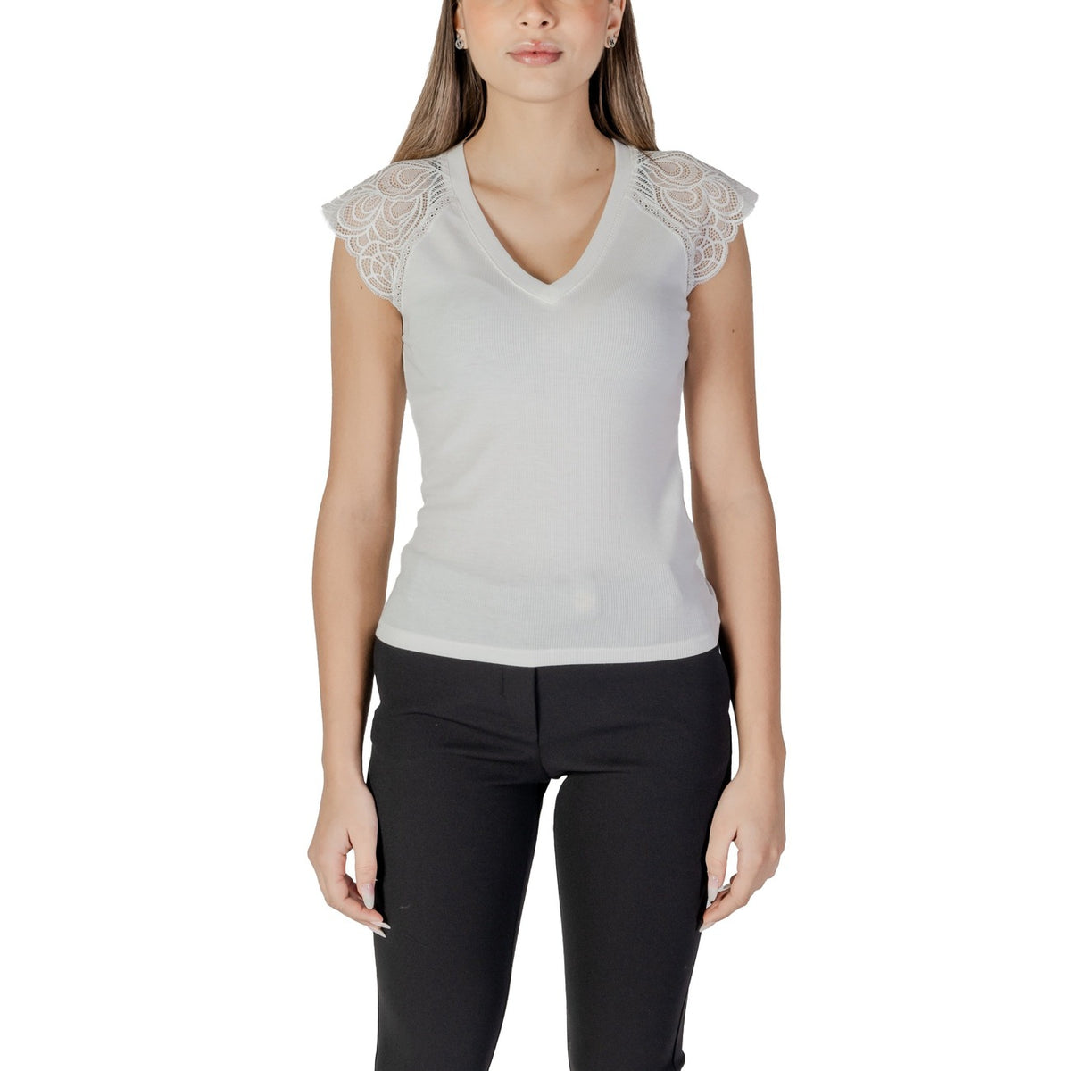 Image 4 : Blouse noire Morgan De Toi col V styling casual élégant — delvale
