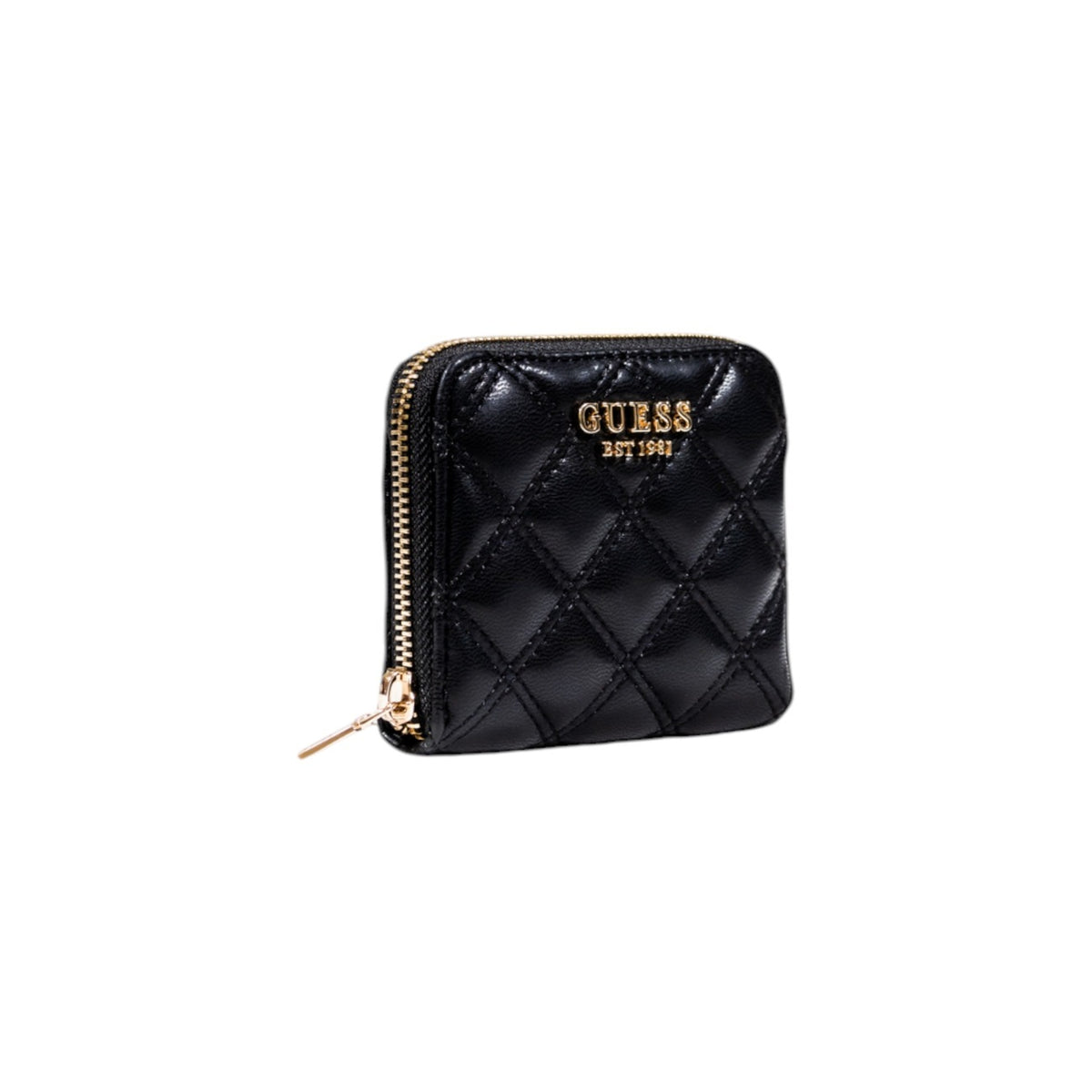 Image 3 : Portefeuille Guess femme noir compact, vue d'ensemble du design urbain — delvale