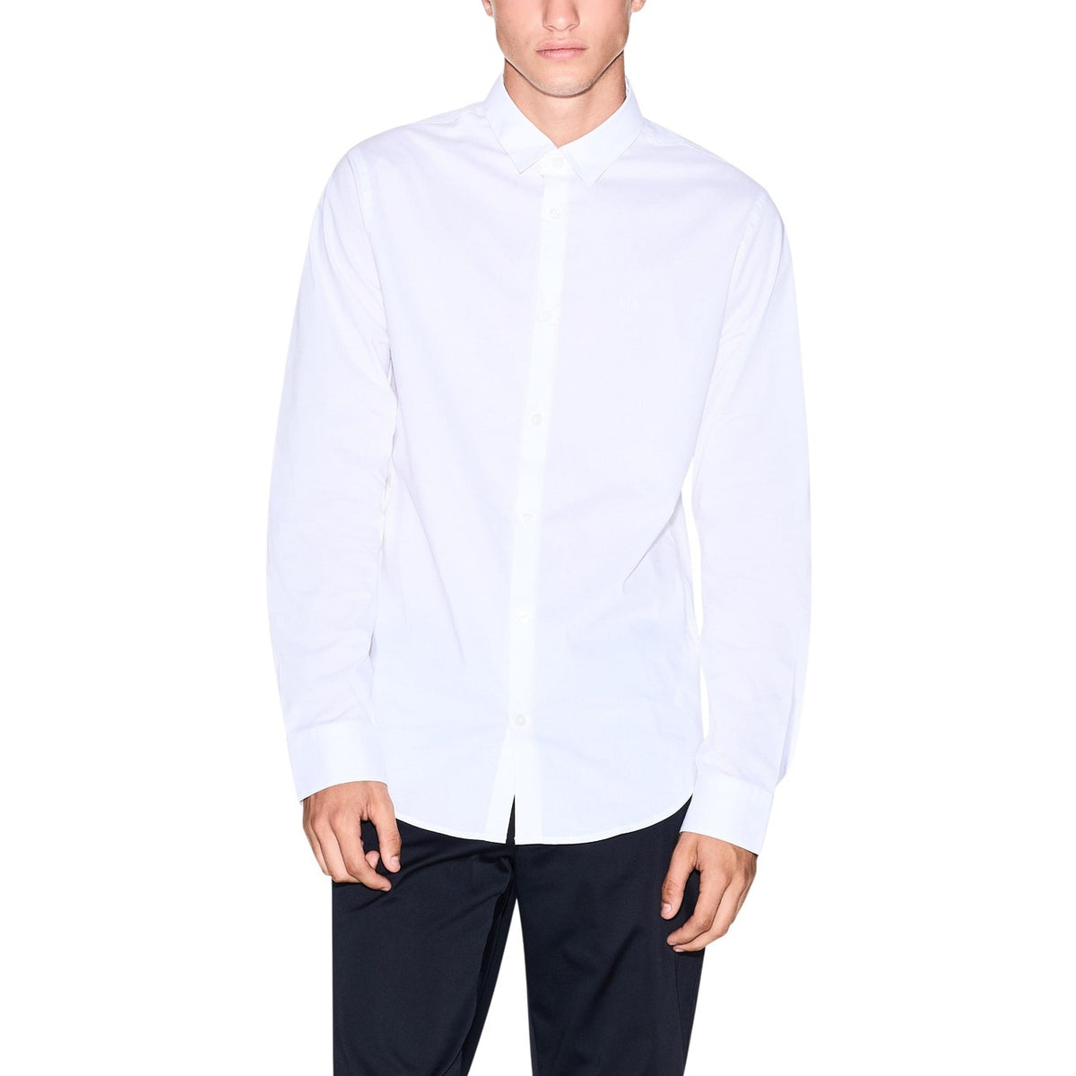 Image 4 : Chemise Armani Exchange homme noire portée style décontracté — Delvale