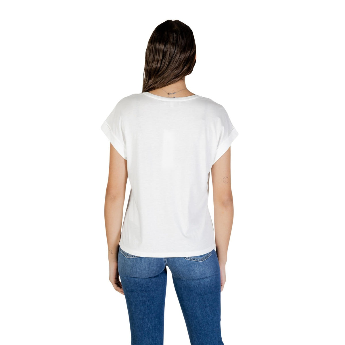 Image 2 : Détail impression t-shirt Morgan De Toi femme blanc col rond — delvale