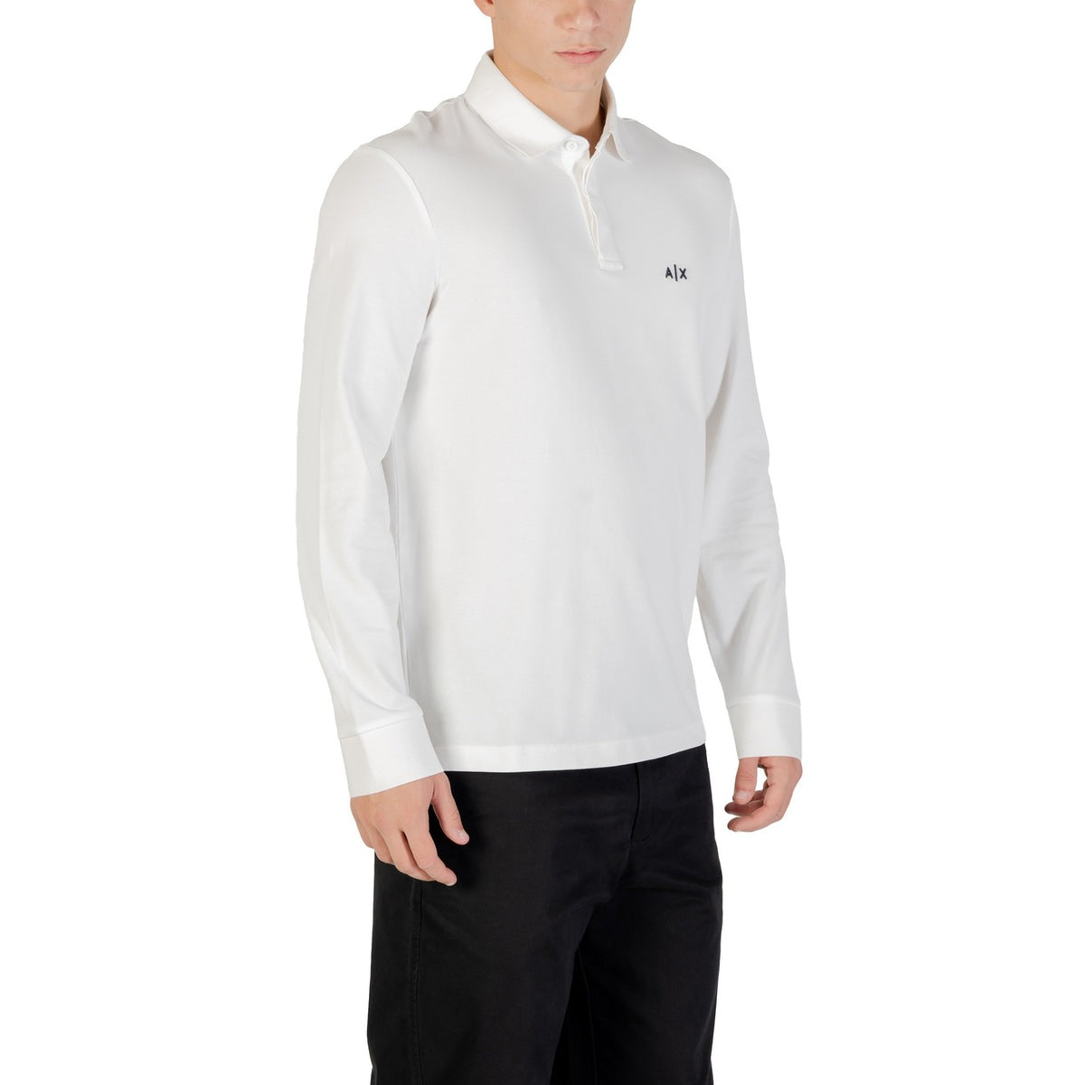 Image 3 : Vue de dos du t-shirt Armani Exchange blanc manches longues pour homme — Delvale