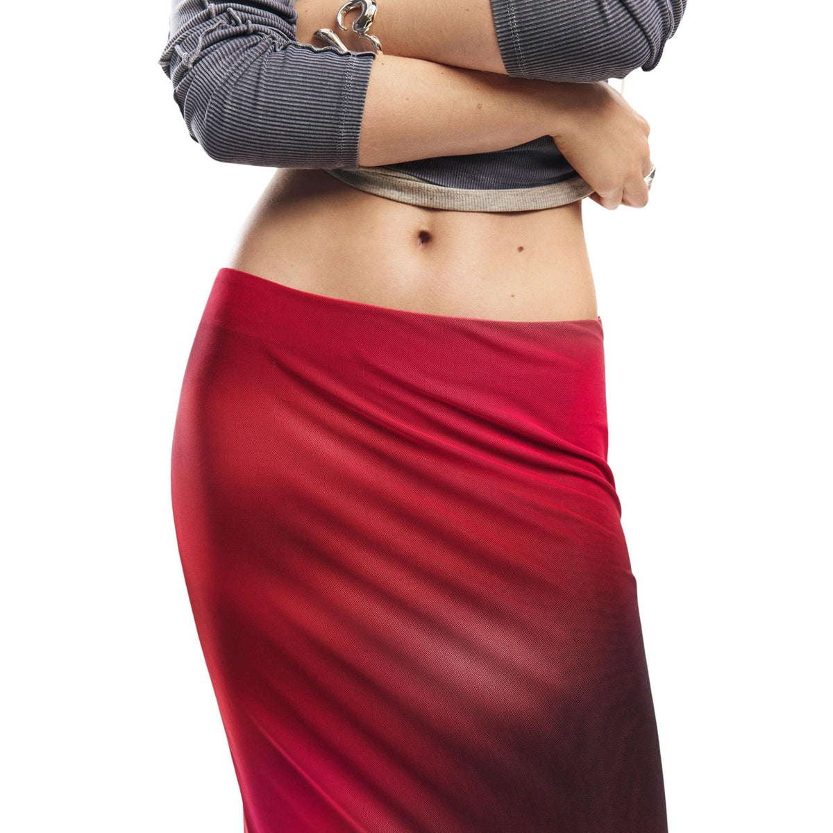 Image 3 : Vue d'ensemble jupe Desigual femme rouge motifs artistiques — delvale
