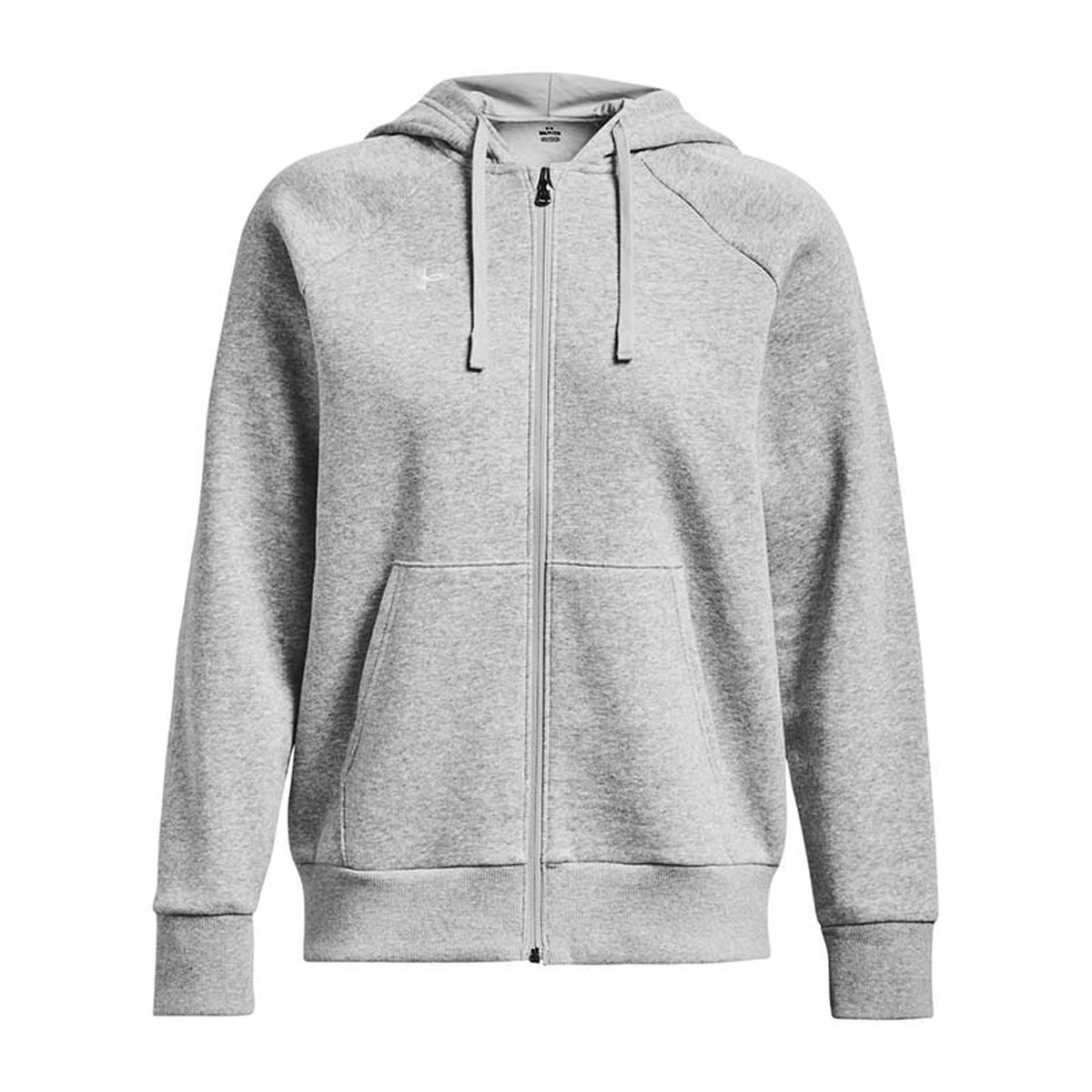 Image 2 : Sweat zippé à capuche Under Armour femme noir, détail de la coupe moderne et ajustée — Delvale