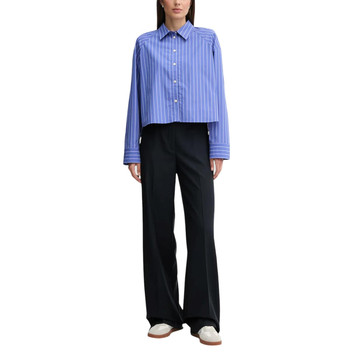 Image 3 : Chemise Calvin Klein Jeans femme rayures bleues, vue d'ensemble style décontracté — delvale