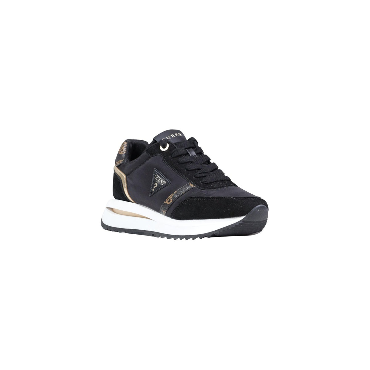 Image 2 : Baskets Guess femme noires urbaines avec lacets, vue de face — delvale