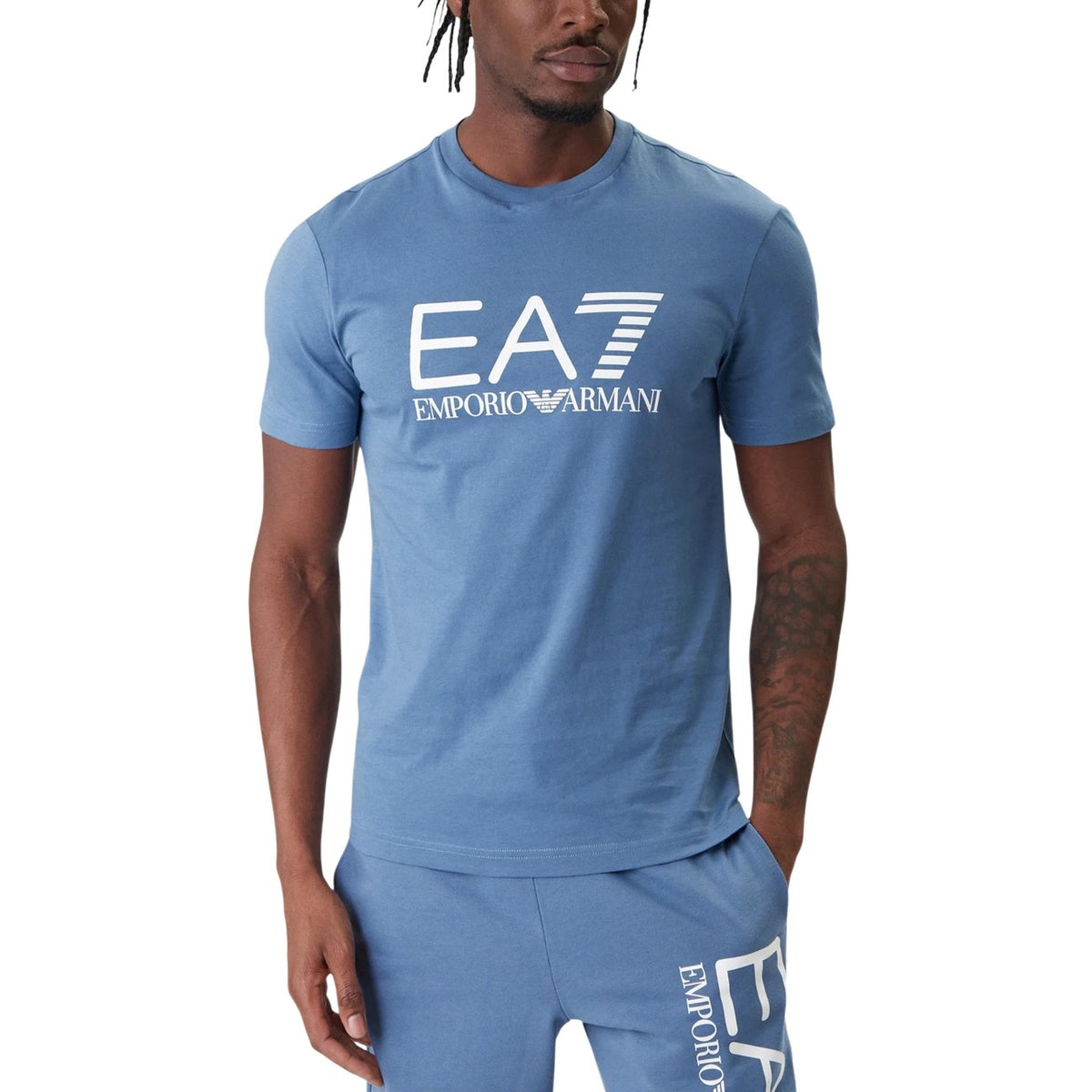 Image 8 : Détail étiquette EA7 t-shirt homme noir authentique — Delvale