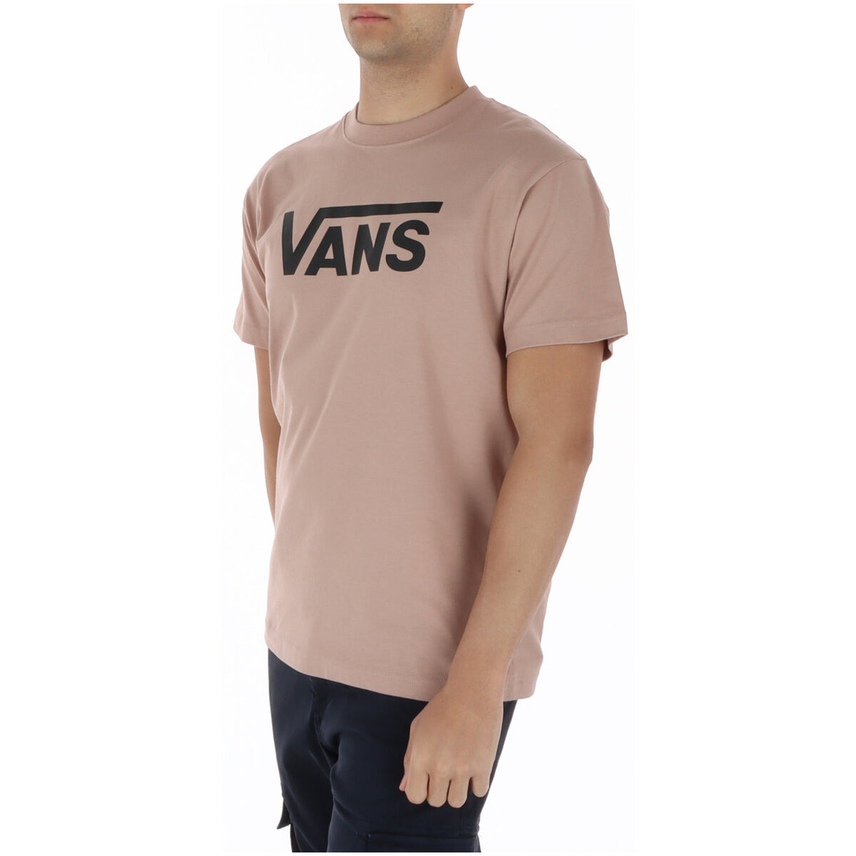 Image 3 : T-shirt Vans homme marron imprimé, coupe regular col rond, vue de côté ou détail — delvale