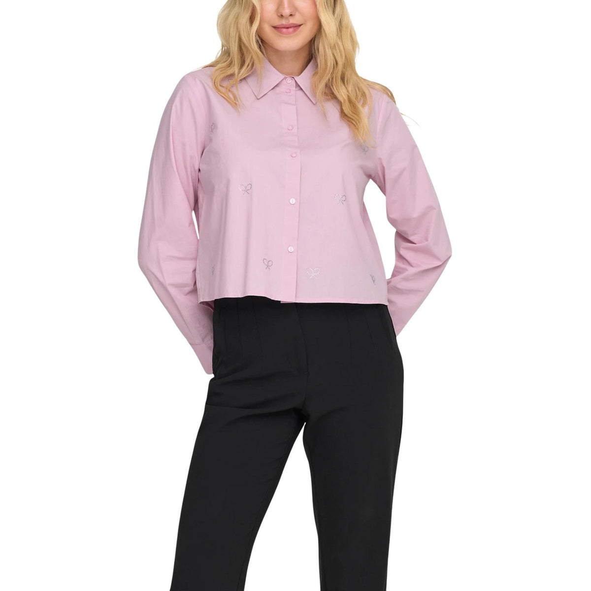 Image 2 : Détail chemise rose femme Jacqueline De Yong coton pur — delvale