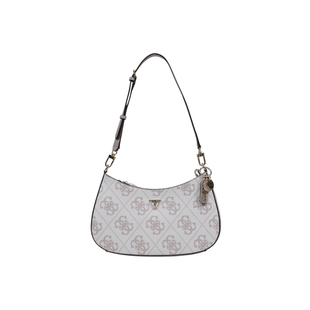 Image 1 : Sac à main Guess Noelle II femme beige imprimé vue de face — delvale