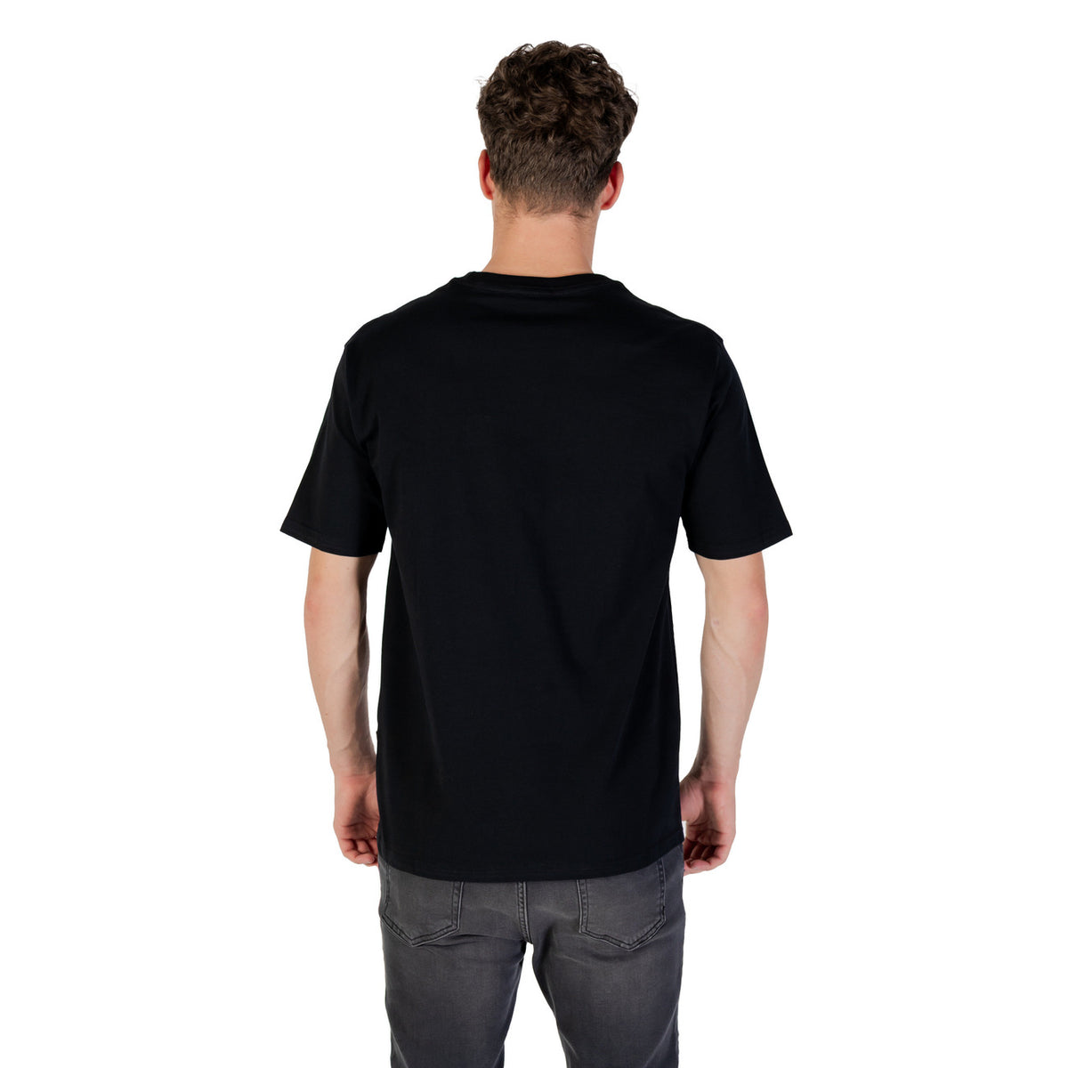 Image 2 : Vue de face t-shirt Gianni Lupo homme noir motif imprimé en coton — delvale