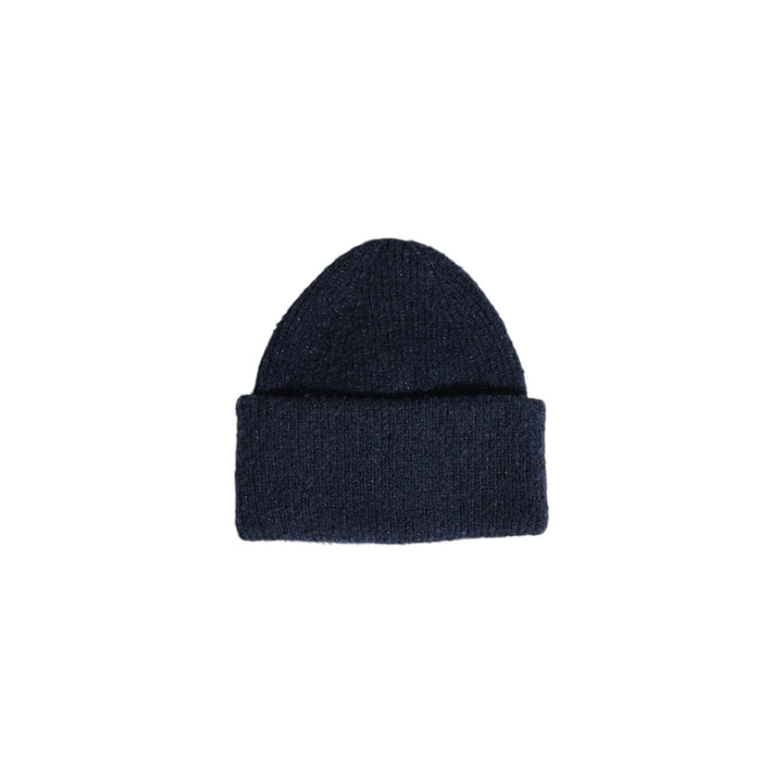 Image 1 : Chapeau femme Pieces bleu en polyester avec détails métal, vue de face — Delvale