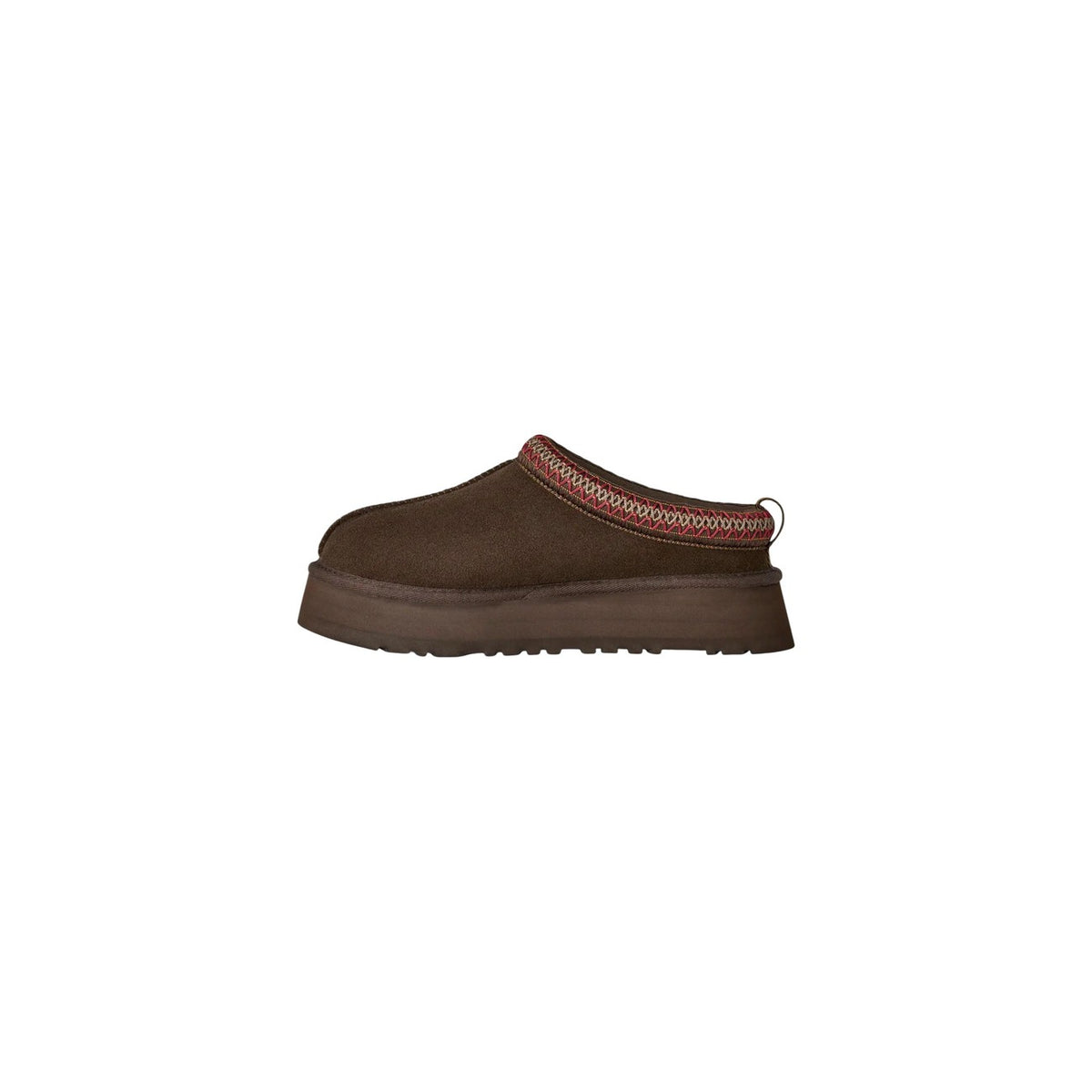 Image 2 : Mules UGG femme marron, vue de profil mettant en valeur la semelle et le garnissage intérieur — Delvale