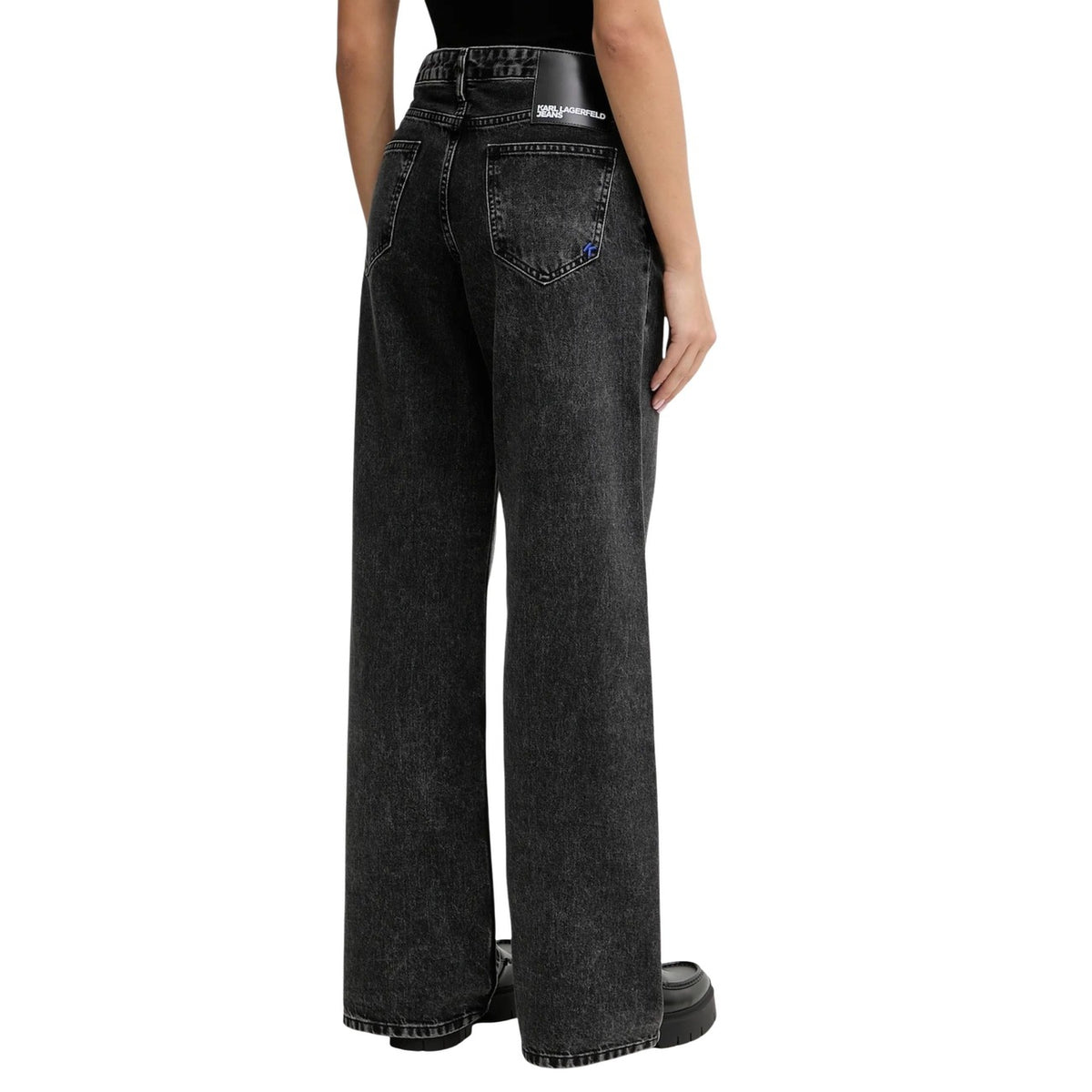Image 3 : Vue d'ensemble jean noir femme Karl Lagerfeld Jeans coupe moderne — delvale