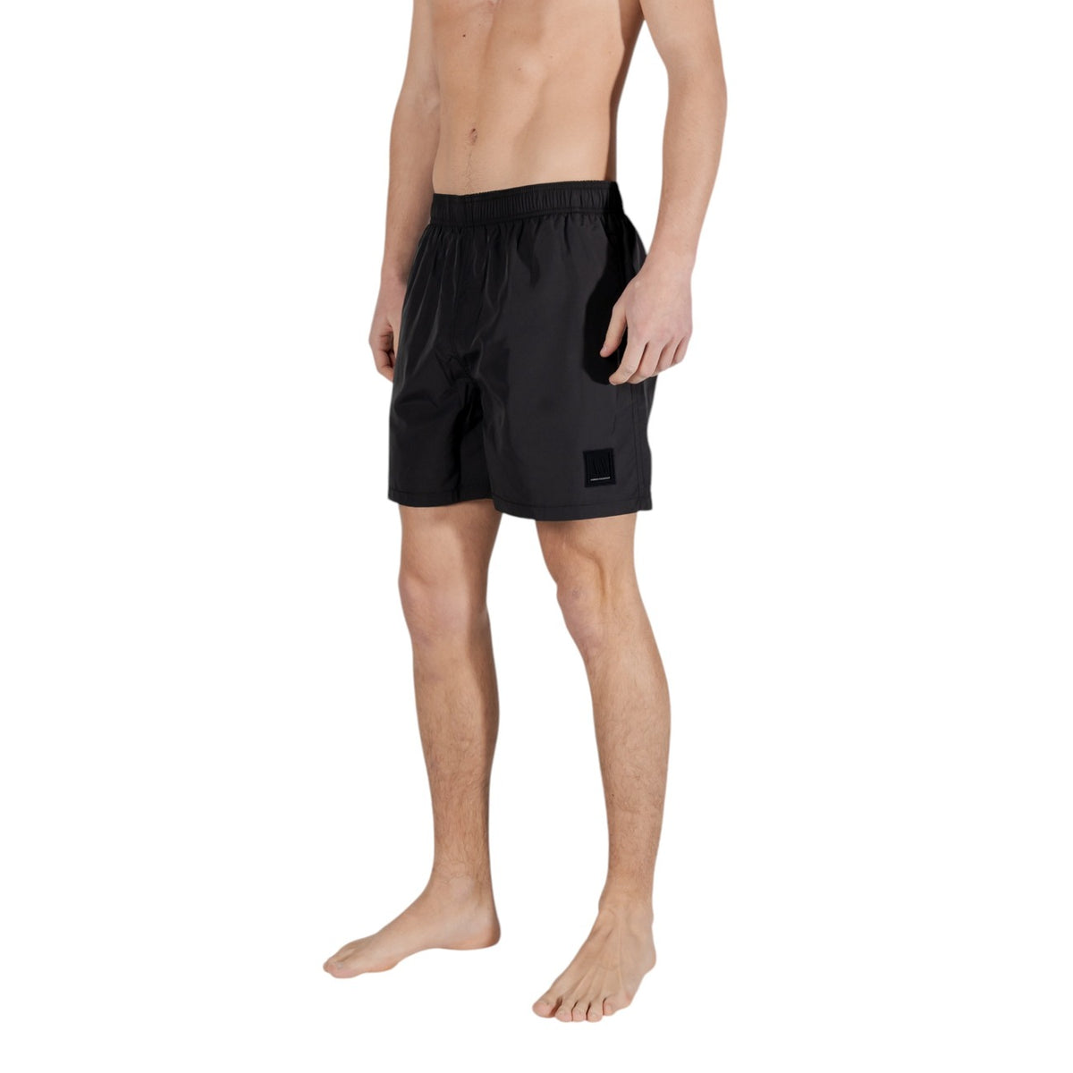 Short de bain Armani Exchange homme noir – vue de dos, polyester séchage rapide