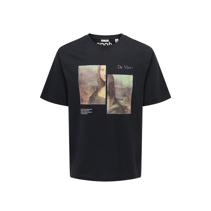 Image 1 : T-shirt Only & Sons noir imprimé homme, col rond manches courtes — Delvale