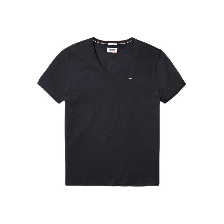 Image 1 : T-shirt Tommy Hilfiger Jeans noir homme col rond manches courtes — Delvale