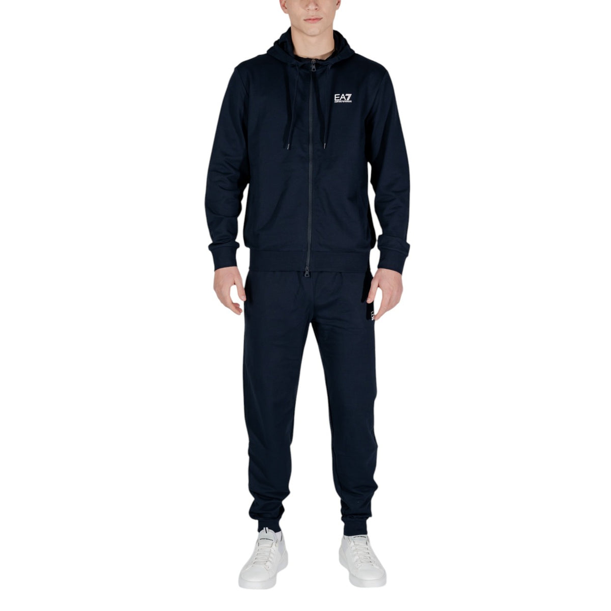 Image 1 : Survêtement EA7 homme bleu à capuche avec fermeture zippée — Delvale