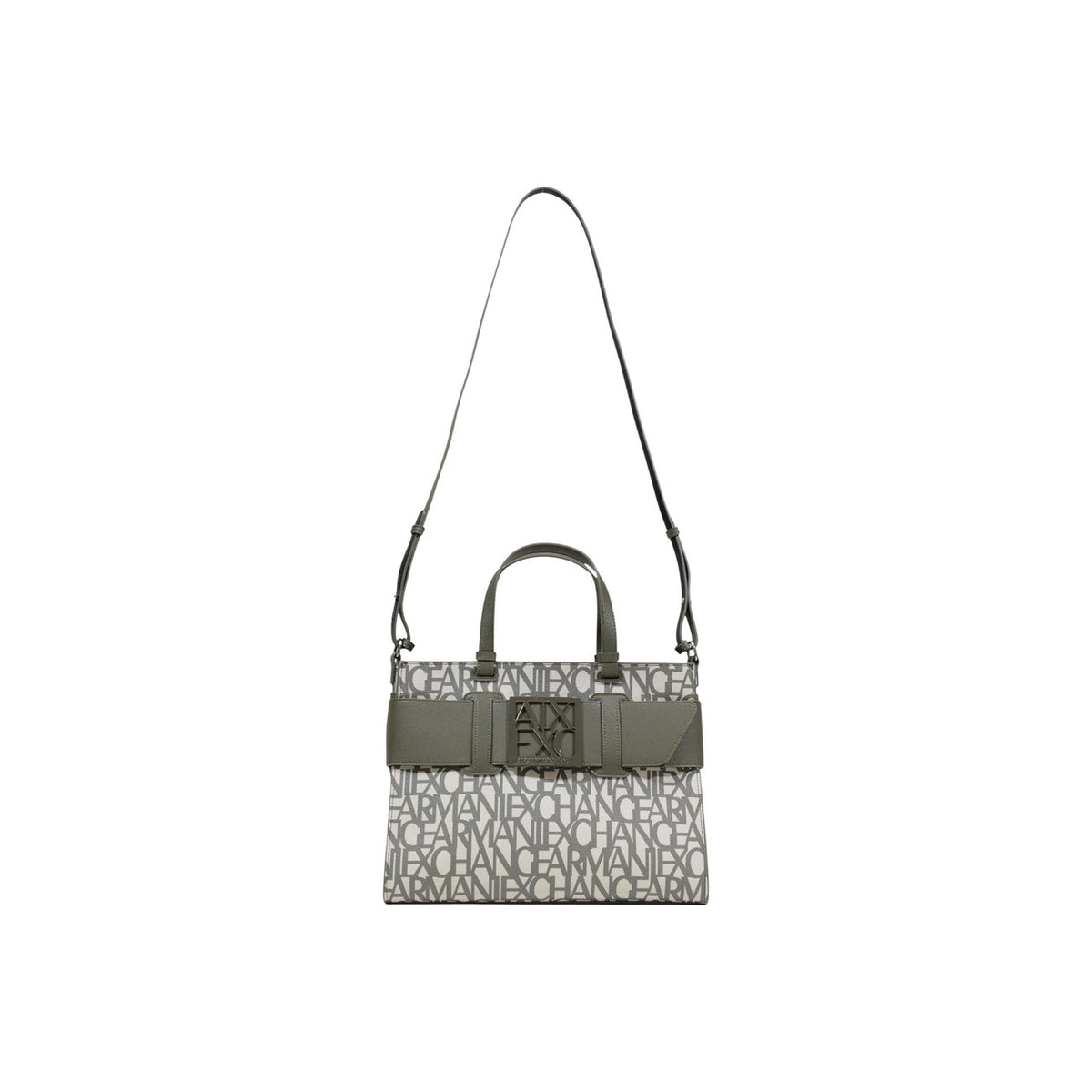 Image 3 : Vue d'ensemble sac femme Armani Exchange jacquard avec logo texte intégral contrasté — delvale