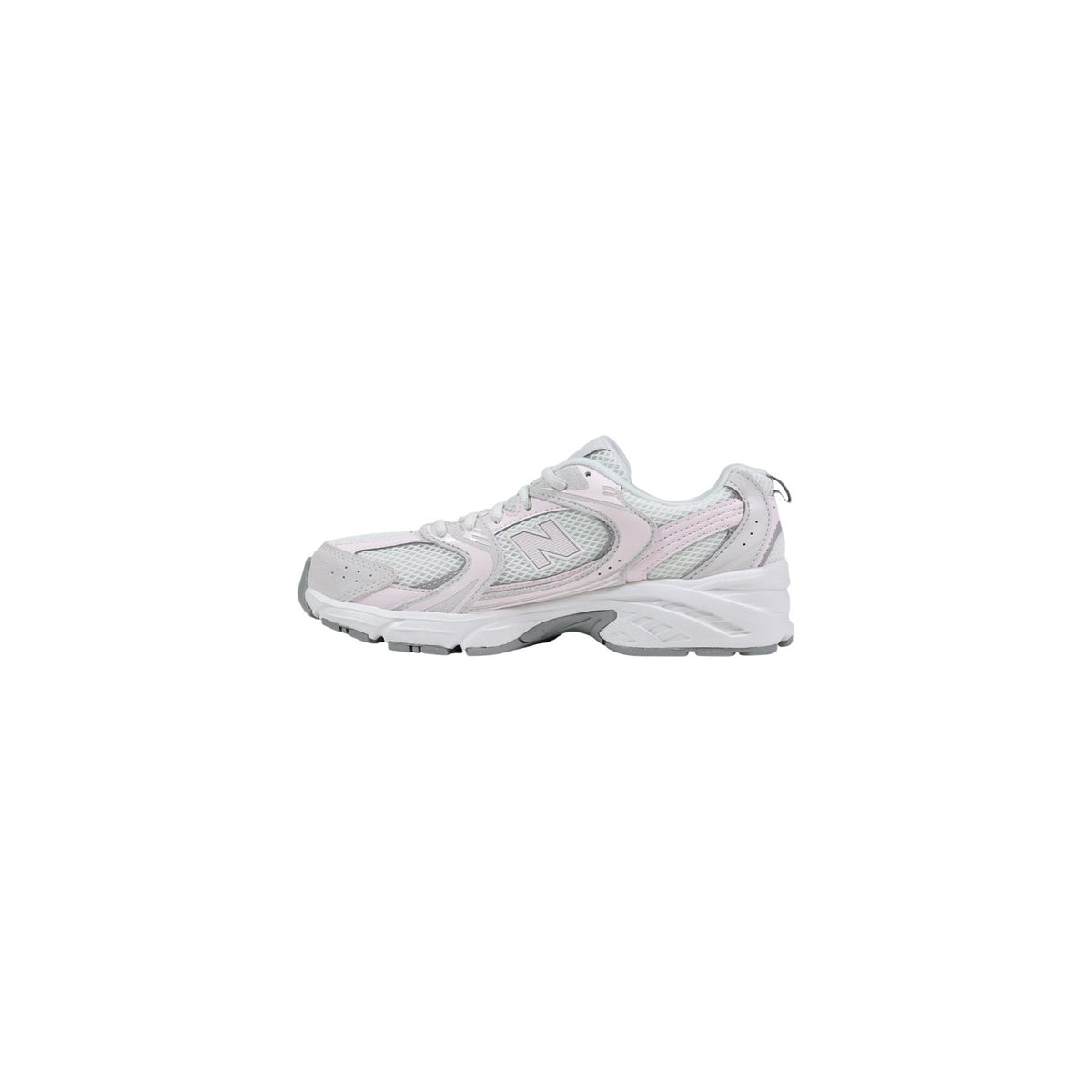 Image 3 : New Balance 530 femme grise et rose poudré, vue arrière — delvale