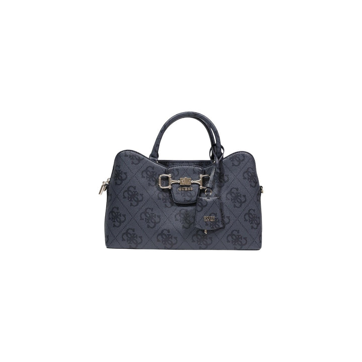 Image 1 : Sac à main Guess femme gris avec motif imprimé distinctif et bandoulière amovible — delvale