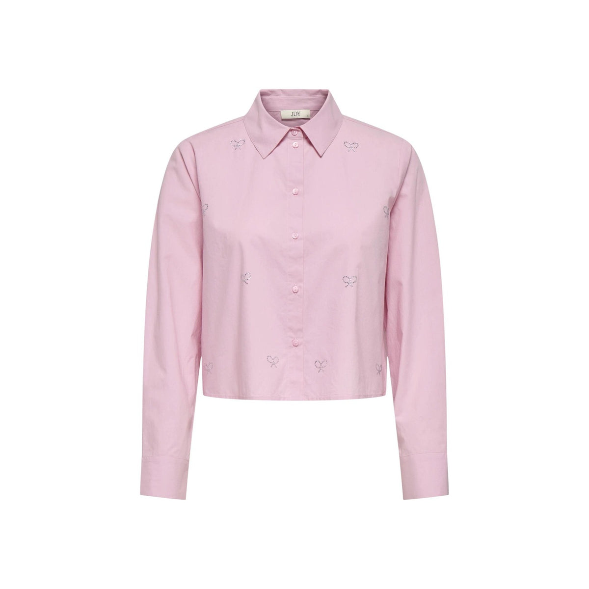 Image 1 : Chemise femme rose Jacqueline De Yong manches longues col classique — delvale