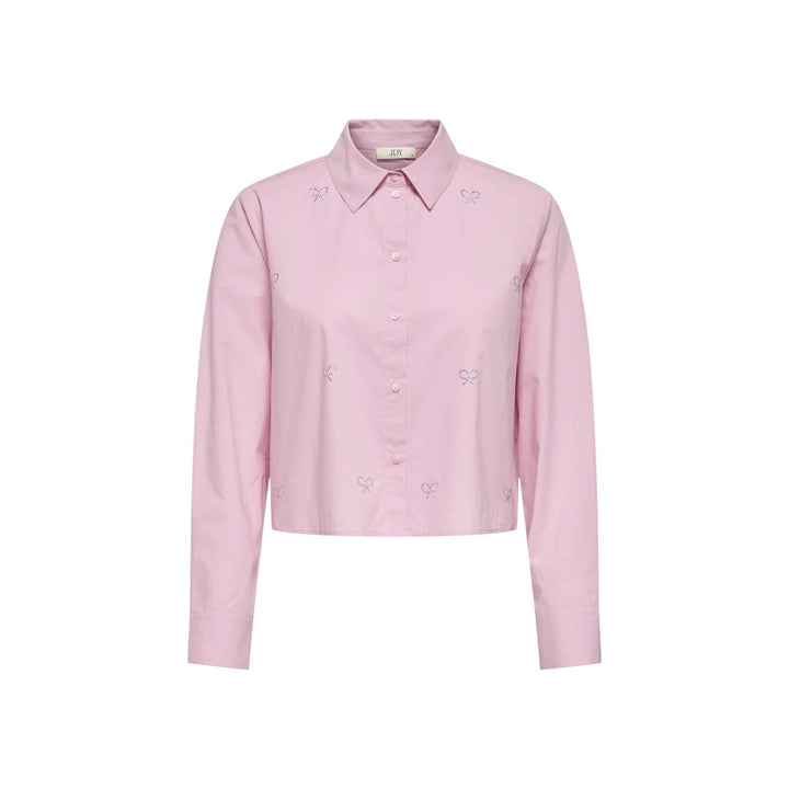Image 1 : Chemise femme rose Jacqueline De Yong manches longues col classique — delvale