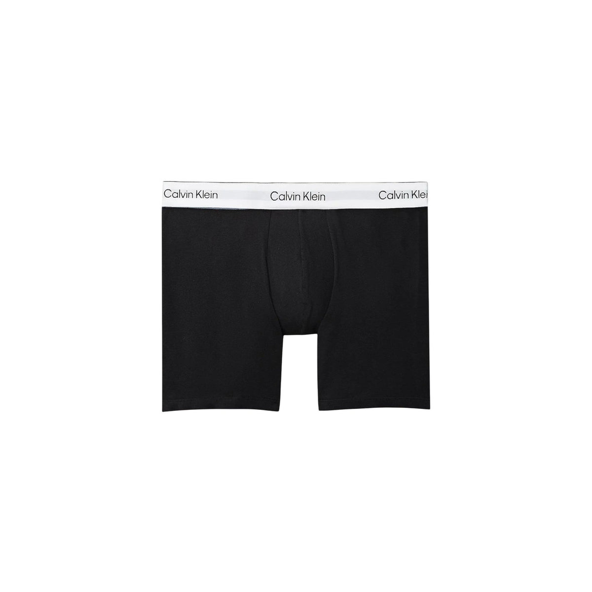 Image 5 : Pack 3 boxers Calvin Klein Underwear homme noirs, ceintures contrastées rose blanc gris, présentation à plat — Delvale