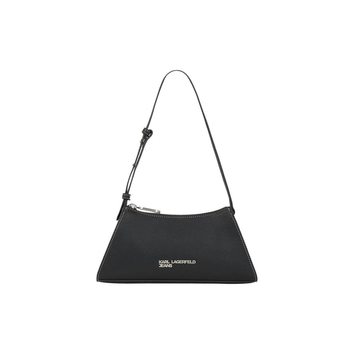 Image 1 : Sac femme Karl Lagerfeld Jeans noir en polyuréthane avec fermeture éclair — delvale