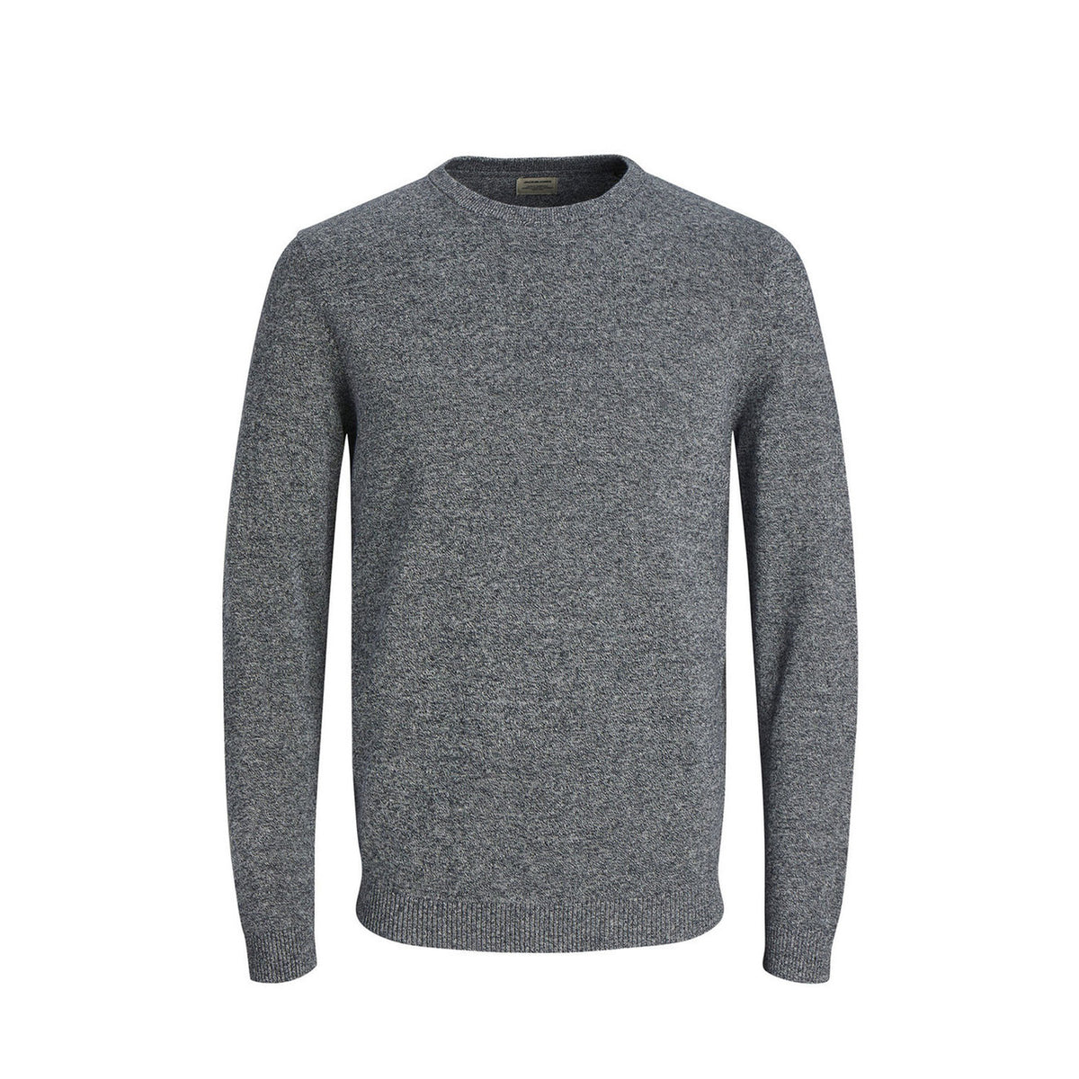 Image 1 : Pull homme Jack & Jones bleu col rond manches longues en coton — delvale