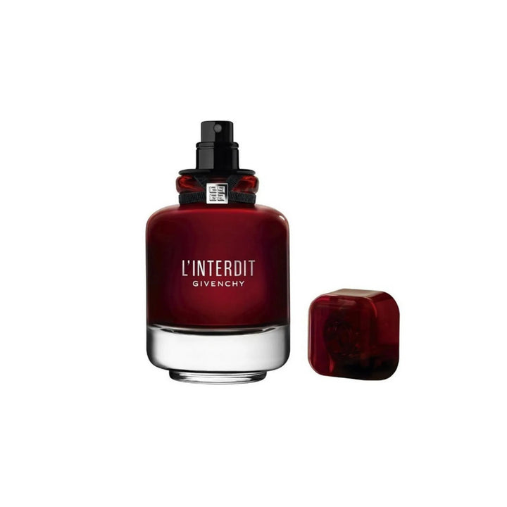 Image 1 : Flacon Givenchy L'Interdit Rouge Eau de Parfum Femme 80ml design élégant — Delvale