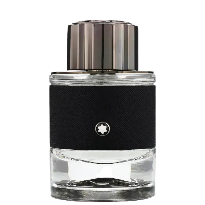 Montblanc Explorer EDP vue de face — détail bouchon et logo Montblanc étoile blanche