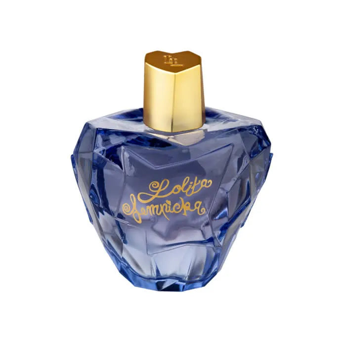 Image 1 : Flacon pomme facettée bleu nuit Mon Premier Parfum Lolita Lempicka avec bouchon doré — Delvale