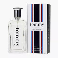 Tommy Hilfiger Tommy EDT Homme 100ml — flacon transparent bouchon T et coffret rayures marines