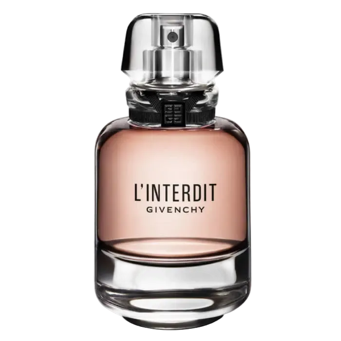 Image 1 : Flacon Givenchy L'Interdit Eau de Parfum pour femme, design élégant noir et doré — Delvale
