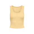 Only Débardeur Femme Jaune Col Rond Coton