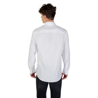 Image 2 : Détail col pointu classique et boutonnage dissimulé chemise Armani Exchange homme blanc — Delvale