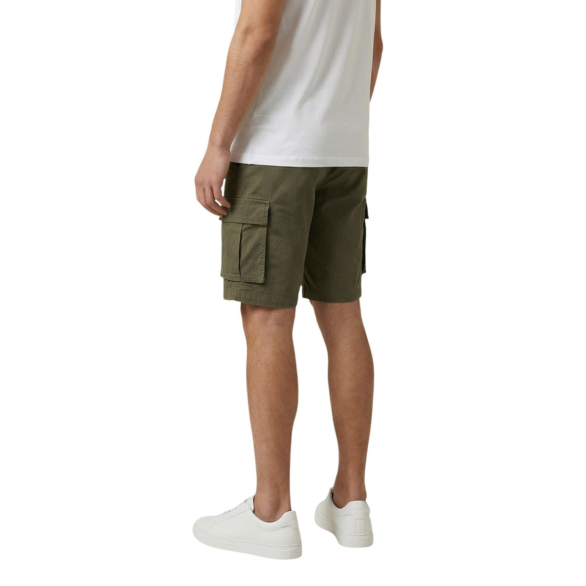 Image 3 : Bermudas Calvin Klein Jeans homme verts, vue des poches arrière — Delvale