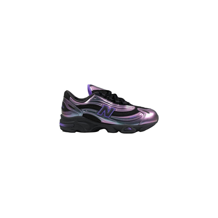 Image 1 : Baskets New Balance 1000 femme violet métallisé irisé avec panneaux synthétiques brillants et inserts mesh noir — Delvale