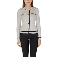 Image 1 : Pull beige Morgan De Toi femme à col rond et fermeture boutonnée — delvale