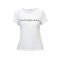 Image 4 : T-shirt Calvin Klein Jeans femme noir col rond style casual — delvale