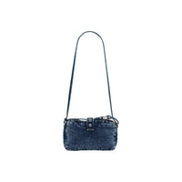 Image 3 : Sac baguette Desigual femme bleu denim, vue d'ensemble avec zip et détails métalliques — delvale