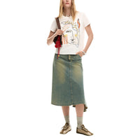 Image 2 : Détail du motif imprimé créatif sur t-shirt blanc Desigual femme — delvale